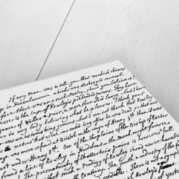 Part of a letter from Horace Walpole to the Reverend Mr Cole by Horace Walpole