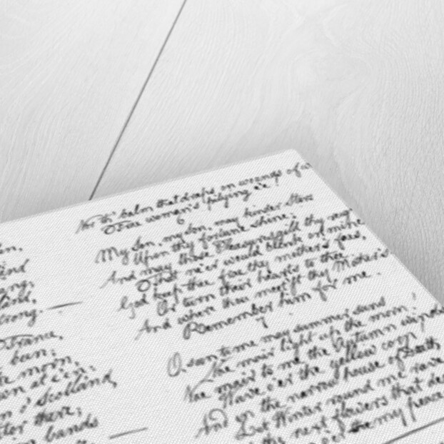 Queen Mary's Lament, poem in the handwriting of Robert Burns by Robert Burns