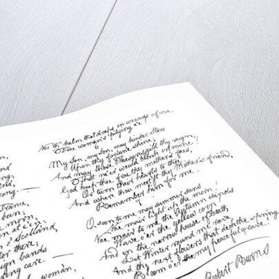 Queen Mary's Lament, poem in the handwriting of Robert Burns by Robert Burns