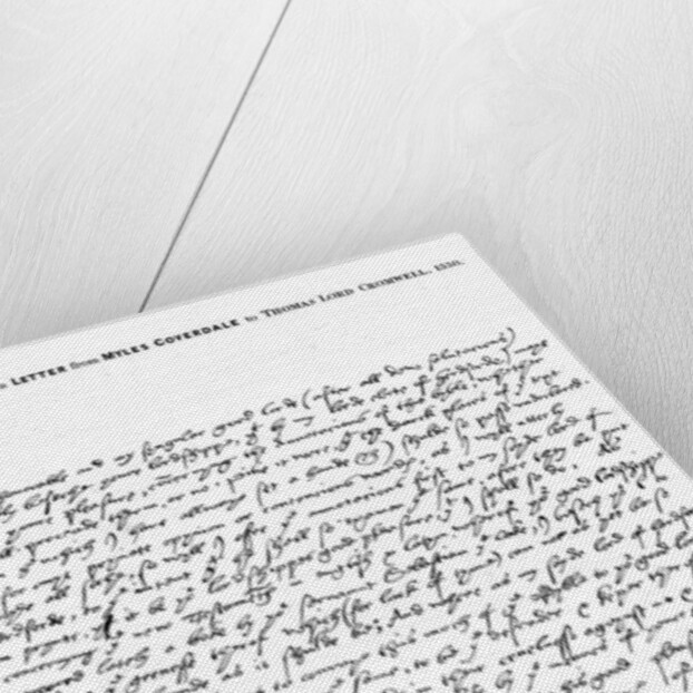 A letter from Miles Coverdale, Bishop of Exeter, to Thomas Lord Cromwell by Miles Coverdale