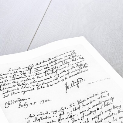 Letters from Potter, Bishop of Oxford, to Atterbury and Atterbury to Trelawney by Francis Atterbury