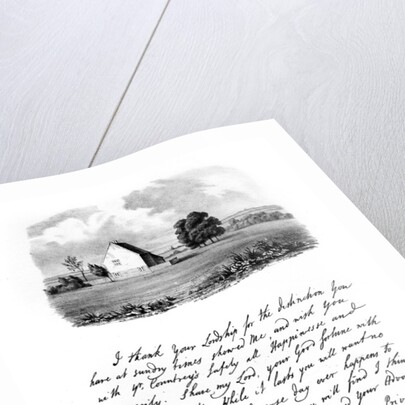 A letter from Sir Richard Steele, and a view of his cottage at Haverstock Hill by Richard Steele