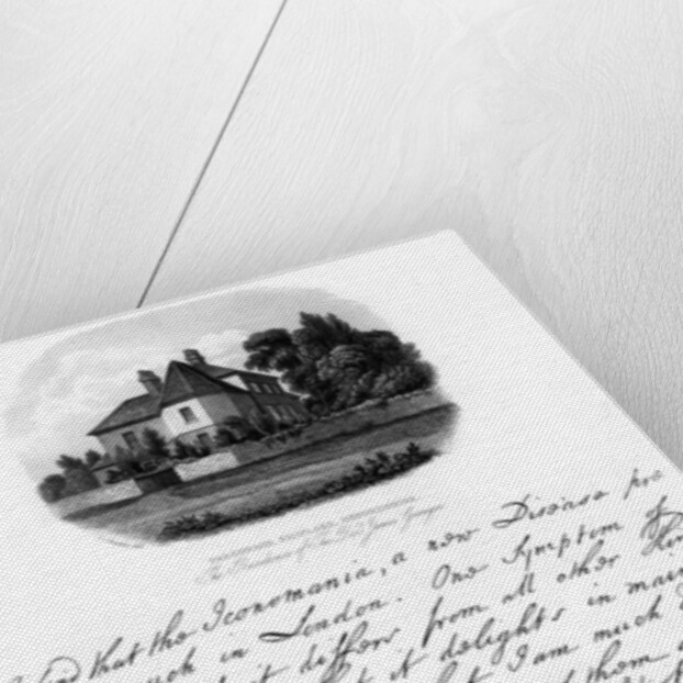 A letter from Reverend James Granger, and a view of his residence at Shiplake by James Granger