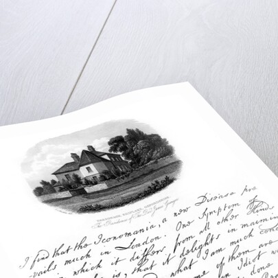 A letter from Reverend James Granger, and a view of his residence at Shiplake by James Granger