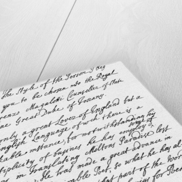 A letter letter from John, 1st Baron Somers by Sir Hans Sloane