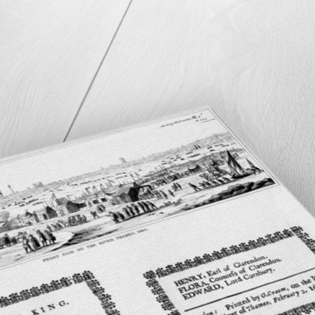 Frost fair on the River Thames, and specimens of printing, February 1684 by Thomas Wyck