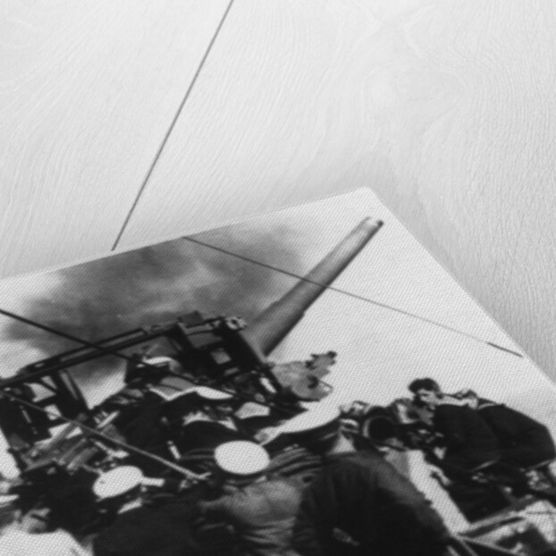 An anti-aircraft gun on board HMS Nelson by Anonymous