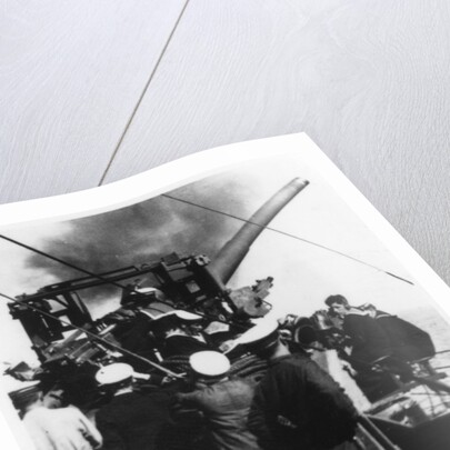An anti-aircraft gun on board HMS Nelson by Anonymous