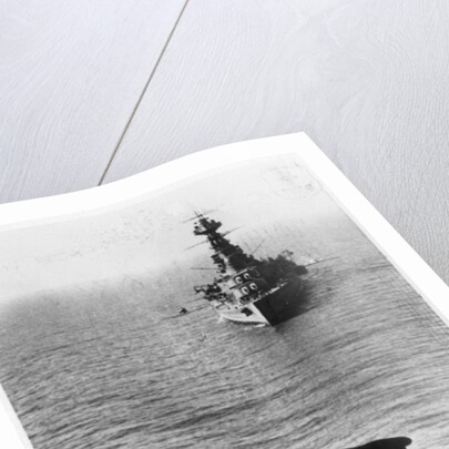 Battlecruiser HMS Hood during spring exercises by Anonymous