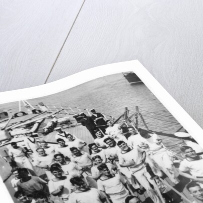 Physical jerks; exercise on board HMS Devonshire by Anonymous