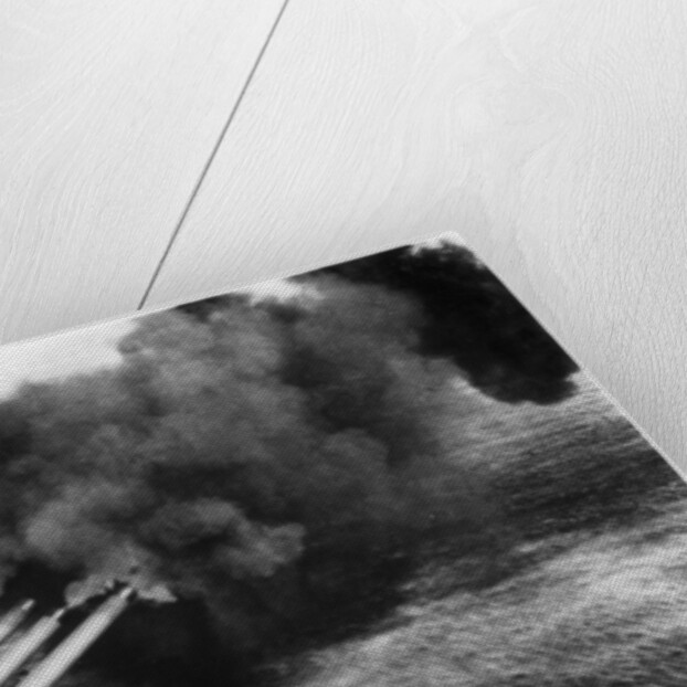 The guns of the battleship HMS Nelson firing by Anonymous