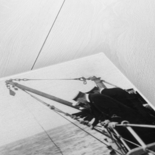 Launching a paravane from the battleship HMS Rodney by Anonymous