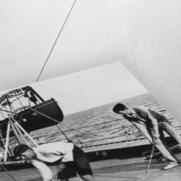 Deck hockey on board the battleship HMS Nelson by Anonymous