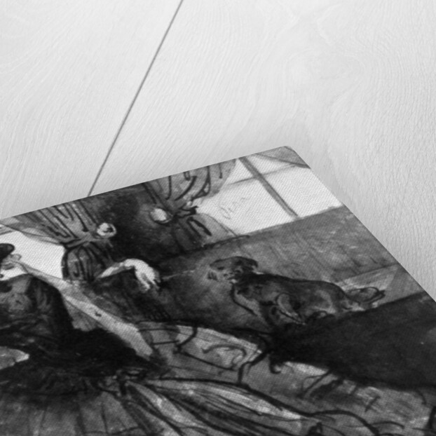 A Lady with her Dog by Constantin Guys