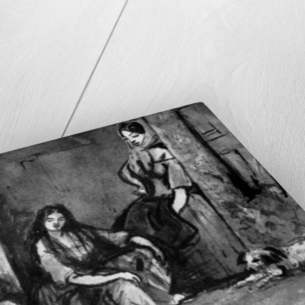 On the Door-step by Constantin Guys