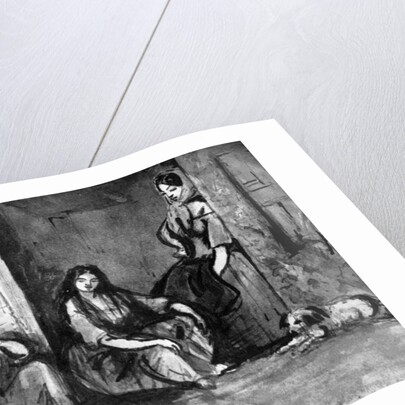 On the Door-step by Constantin Guys