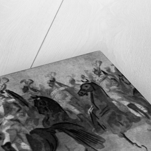 The Escort of Cuirassiers by Constantin Guys