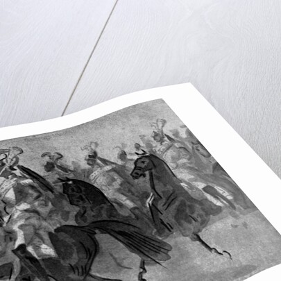 The Escort of Cuirassiers by Constantin Guys