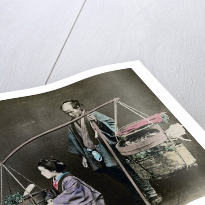 Vegetable pedlar, Japan by Felice Beato