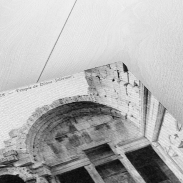 Ruined interior of the Roman Temple of Diana, Nimes, France by Anonymous