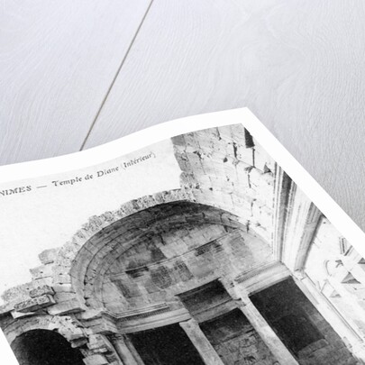 Ruined interior of the Roman Temple of Diana, Nimes, France by Anonymous
