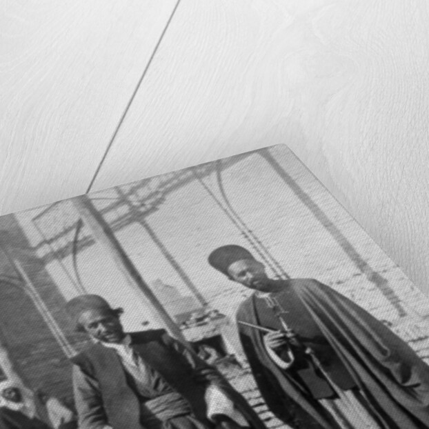 Persian pilgrims outside Kazimain mosque, Iraq by Anonymous