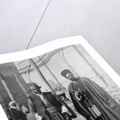 Persian pilgrims outside Kazimain mosque, Iraq by Anonymous