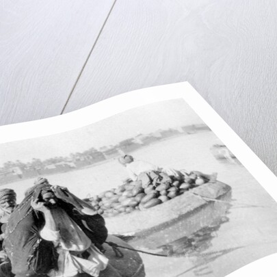 River craft laden with melons, Tigris River by Anonymous