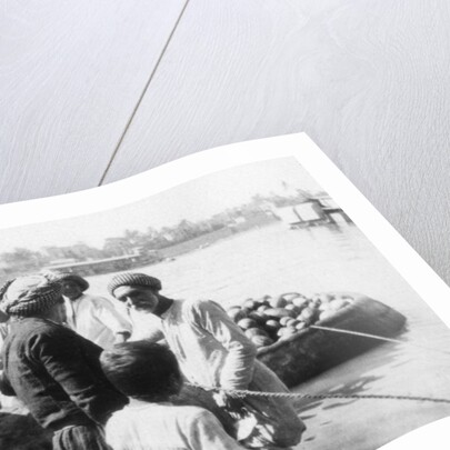 River craft laden with melons, Tigris River, Baghdad, Iraq by Anonymous