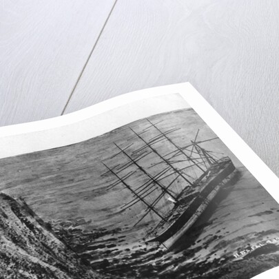 The cliffs and wrecked 'Preussen', Dover by Anonymous