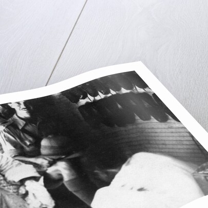 A British officer in a shoe shop, Baghdad, Mesopotamia, WWI by Anonymous