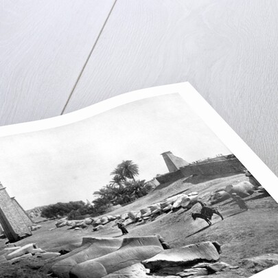 Avenue of Sphinxes, Karnak, Egypt by John L Stoddard