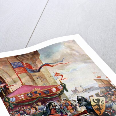 A Joust on London Bridge by Anonymous