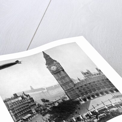 The R101 passing over the House of Commons by Anonymous
