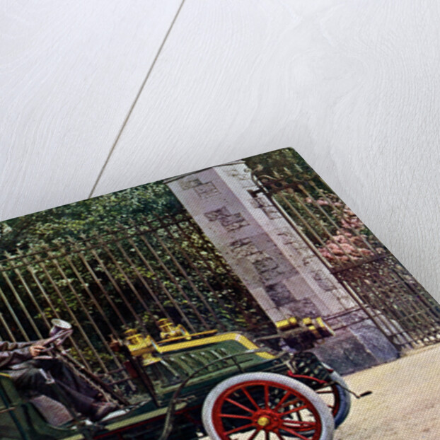 Two Edwardian gentlemen sitting in a motor car by John Swan & Son