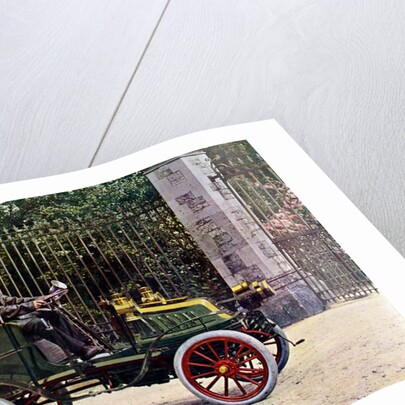Two Edwardian gentlemen sitting in a motor car by John Swan & Son