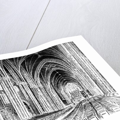 Interior of Bristol Cathedral by W Gilliard