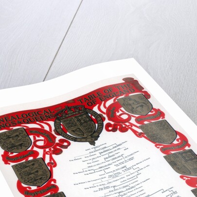 Genealogical table of the kings and queens of England by Anonymous