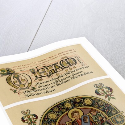 David playing his lyre, 725-750 AD by Anonymous