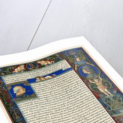 Text page with portraits of Francesco Sforza by Anonymous