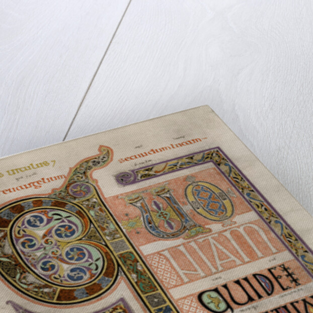 Page of illuminated text from the Gospel of St Luke by Anonymous
