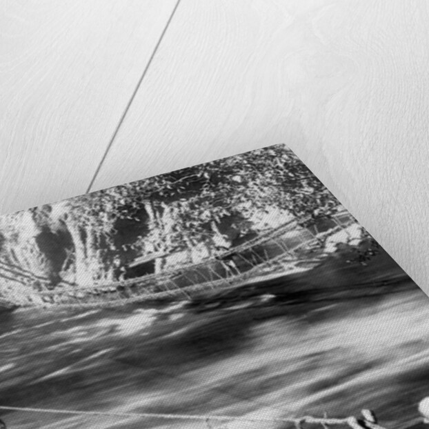 Rope bridge, Jhelum Valley, Kashmir, India by F Bremner