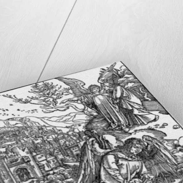 The angel holding the keys of the abyss by Albrecht Dürer