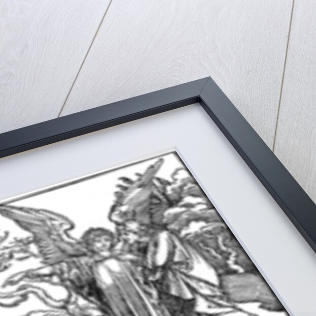 The angel holding the keys of the abyss by Albrecht Dürer