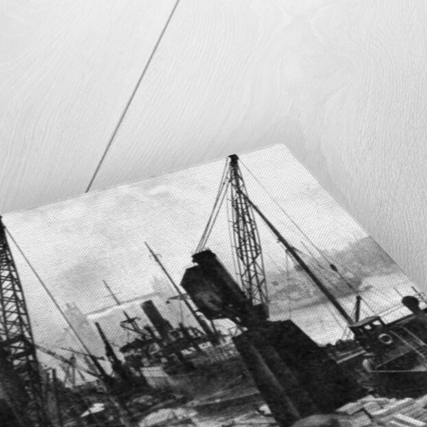 Cargo being unloaded at the docks, Upper Pool, London by Fox
