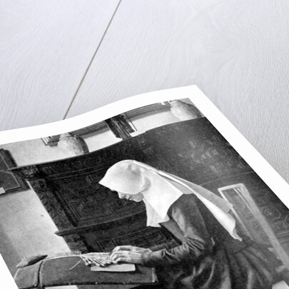Nun making lace, Bruges, Belgium by Donald McLeish