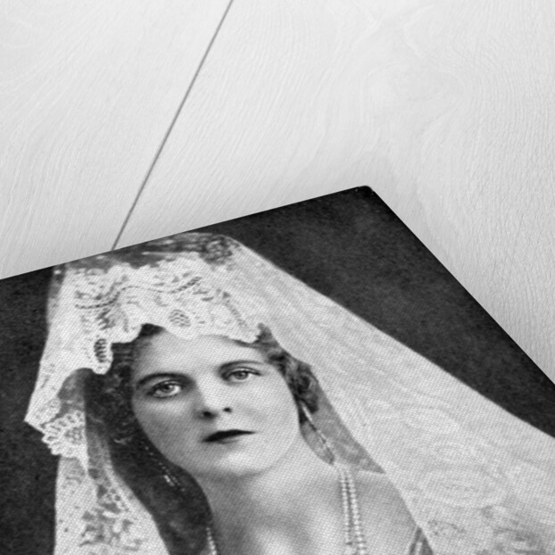 Woman wearing a lace mantilla, Andalusia, Spain by Fox