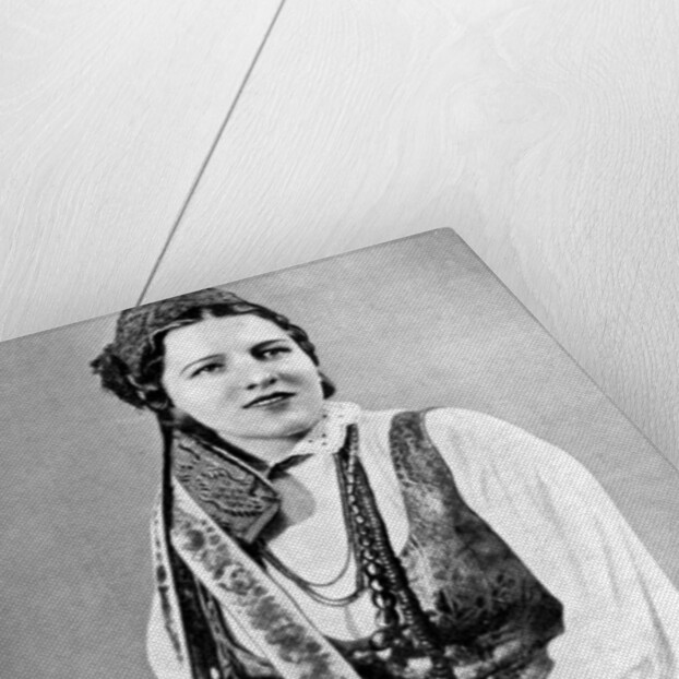 Lithuanian woman in traditional dress by Geoffrey L Portham