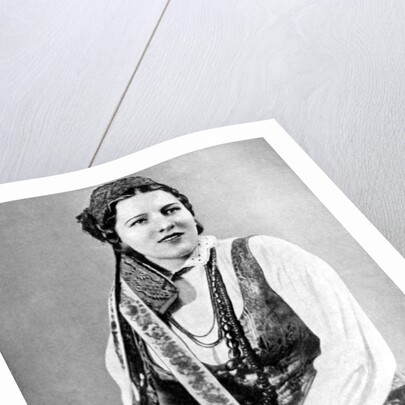 Lithuanian woman in traditional dress by Geoffrey L Portham