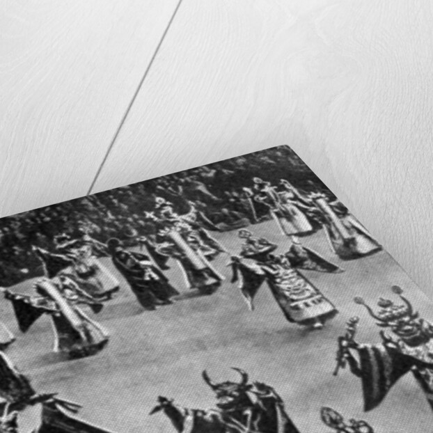 Masked dancers, Tibet by Ewing Galloway